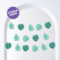 Tropical Leaves Garland Banner - 15 Pc