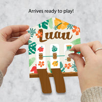 Tropical Luau - Hawaiian Beach Party Game Pickle Cards - Pull Tabs 3-in-a-Row - Set of 12