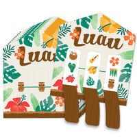 Tropical Luau - Hawaiian Beach Party Game Pickle Cards - Pull Tabs 3-in-a-Row - Set of 12
