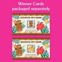 Tropical Luau - Hawaiian Beach Party Game Scratch Off Cards - 22 Count