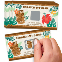 Tropical Luau - Hawaiian Beach Party Game Scratch Off Cards - 22 Count