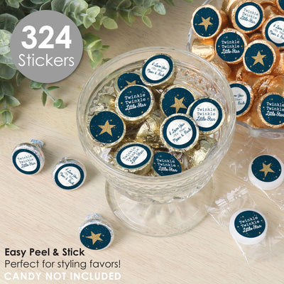 Twinkle Twinkle Little Star - Baby Shower or Birthday Party Small Round Candy Stickers - Party Favor Labels - 324 Count