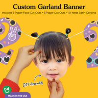 Custom Face Two Cool Girl Garland Banner