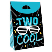 Two Cool - Boy - Blue 2nd Birthday Gift Favor Bags - Party Goodie Boxes - Set of 12