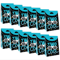 Two Cool - Boy - Blue 2nd Birthday Gift Favor Bags - Party Goodie Boxes - Set of 12