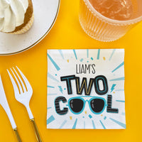 Custom Text Napkins - Two Cool Boy