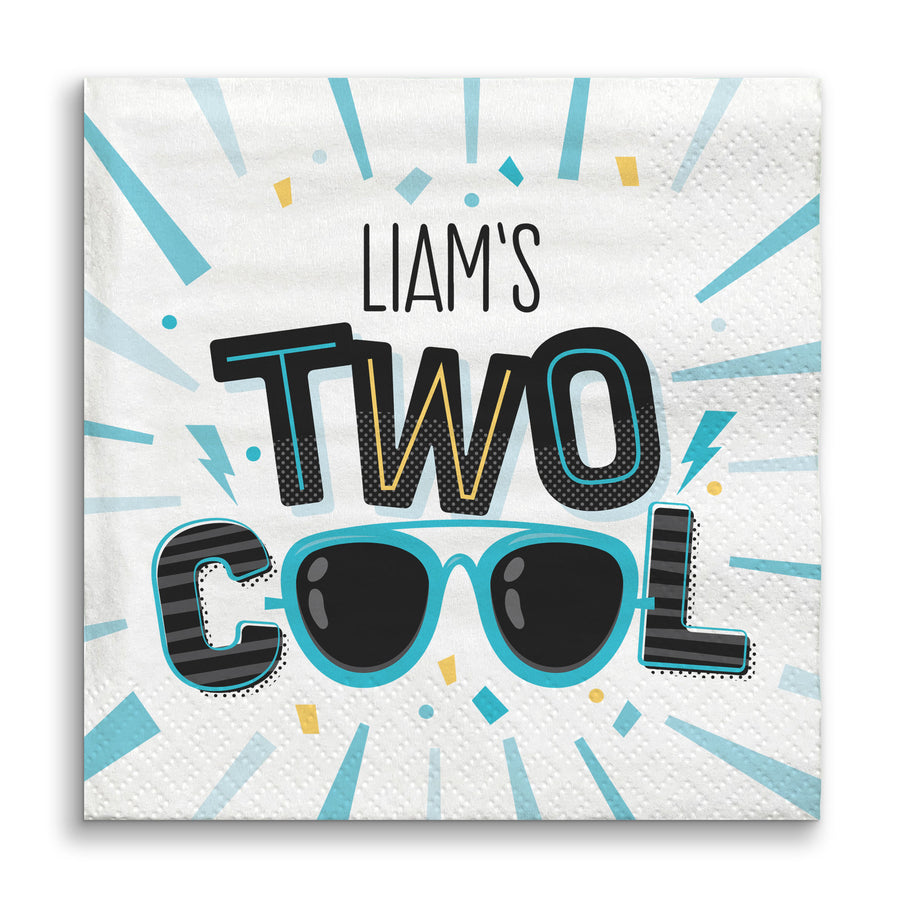 Custom Text Napkins - Two Cool Boy