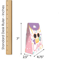 Two Cool - Girl - Pastel 2nd Birthday Gift Favor Bags - Party Goodie Boxes - Set of 12