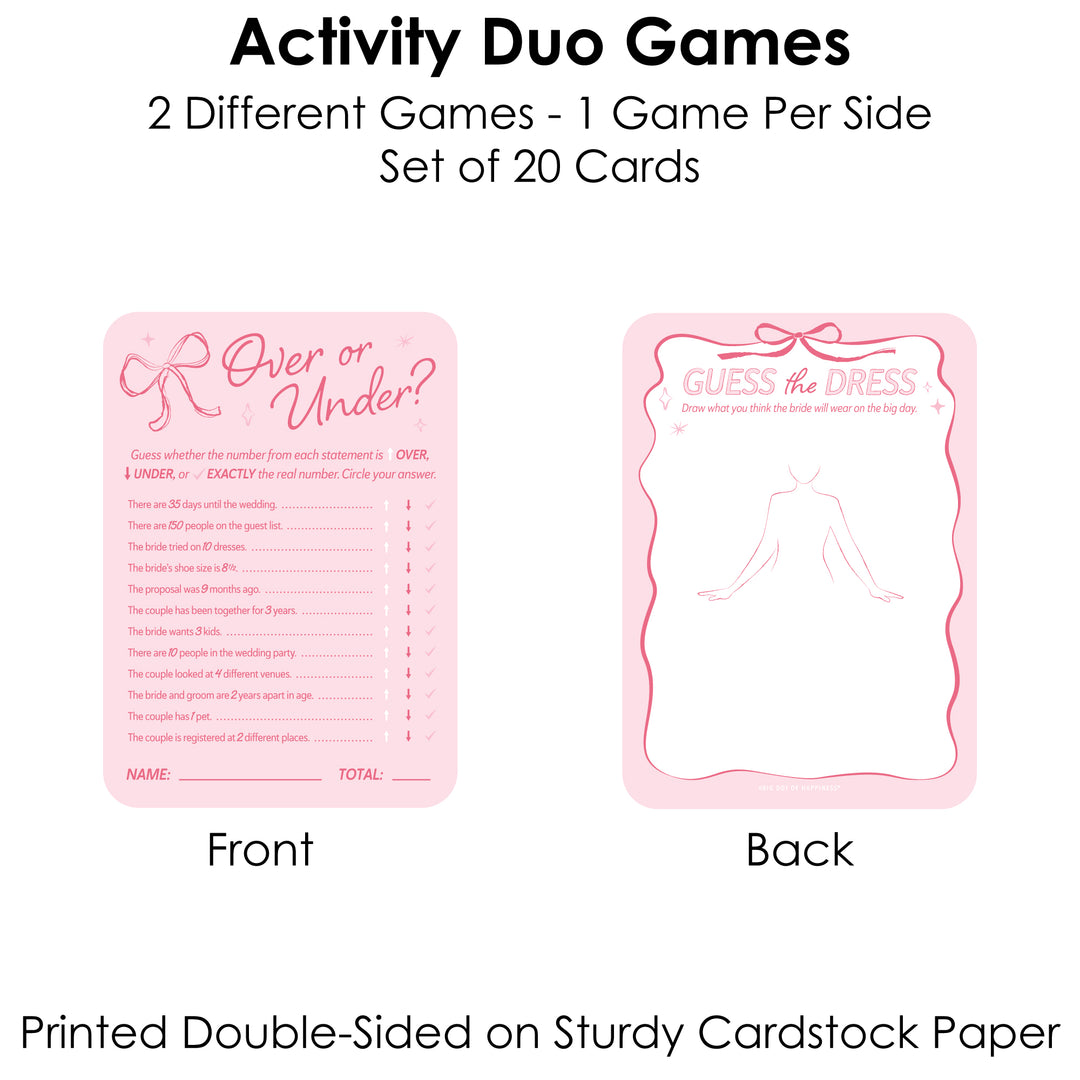 Tying The Knot Activity Duo Games - 20 Ct