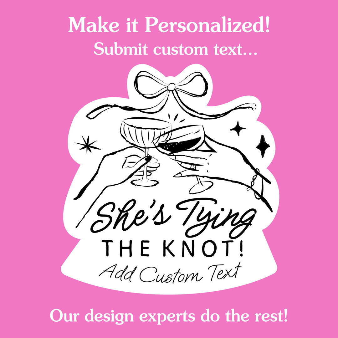 Custom She's Tying The Knot Bachelorette Temporary Tattoos - 12 Ct