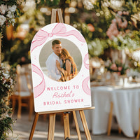 Custom Photo Tying The Knot Welcome Sign
