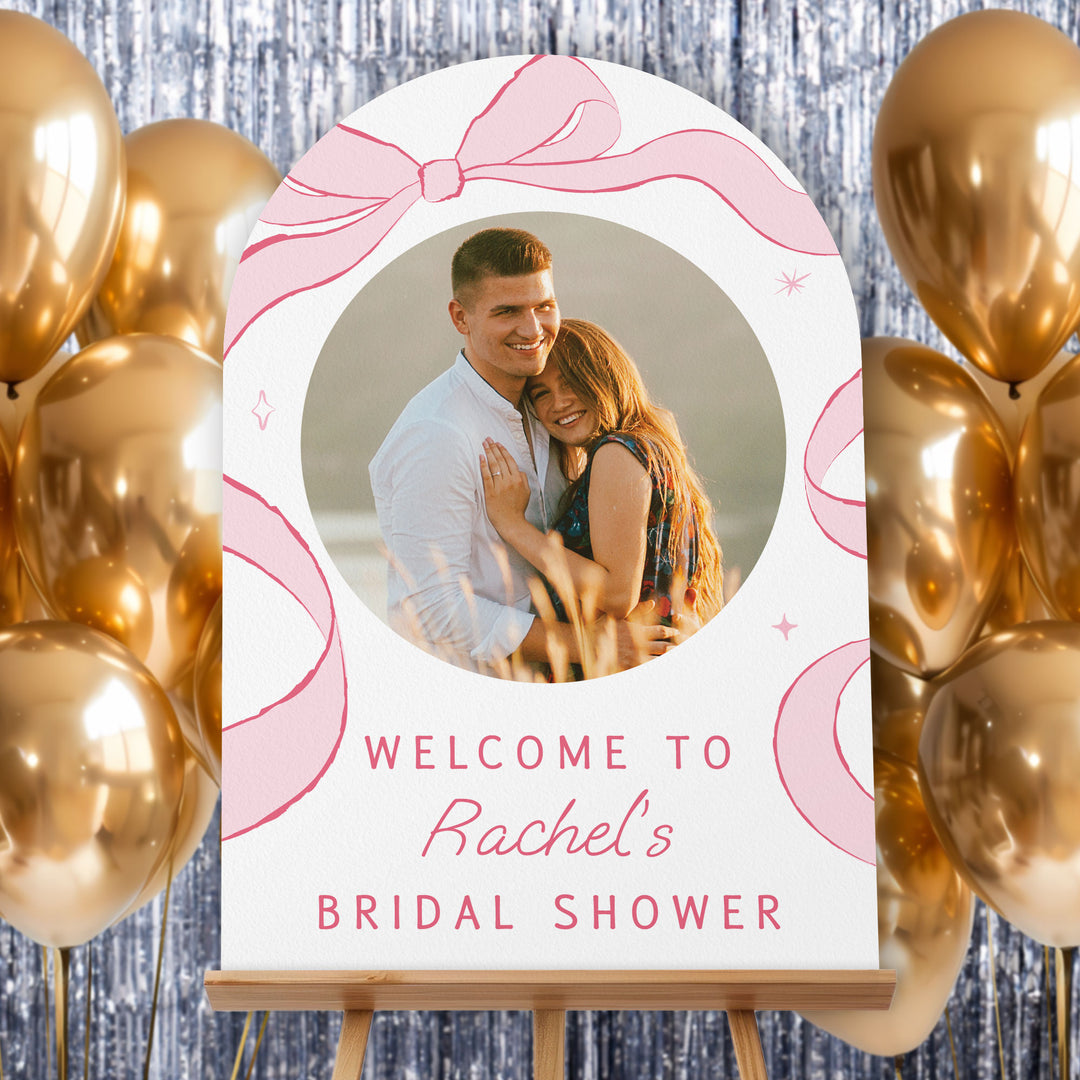 Custom Photo Tying The Knot Welcome Sign