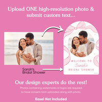 Custom Photo Tying The Knot Welcome Sign