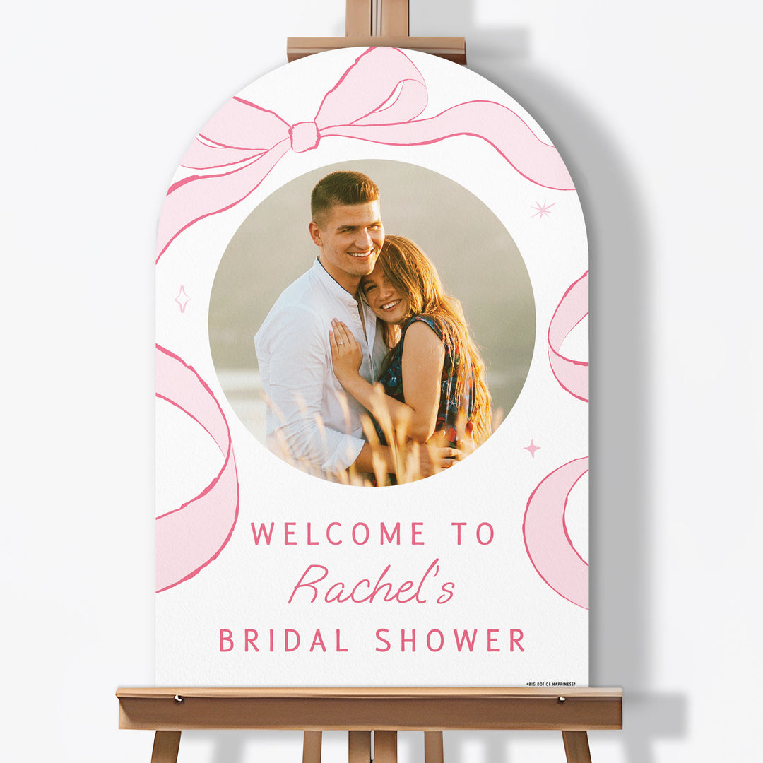 Custom Photo Tying The Knot Welcome Sign