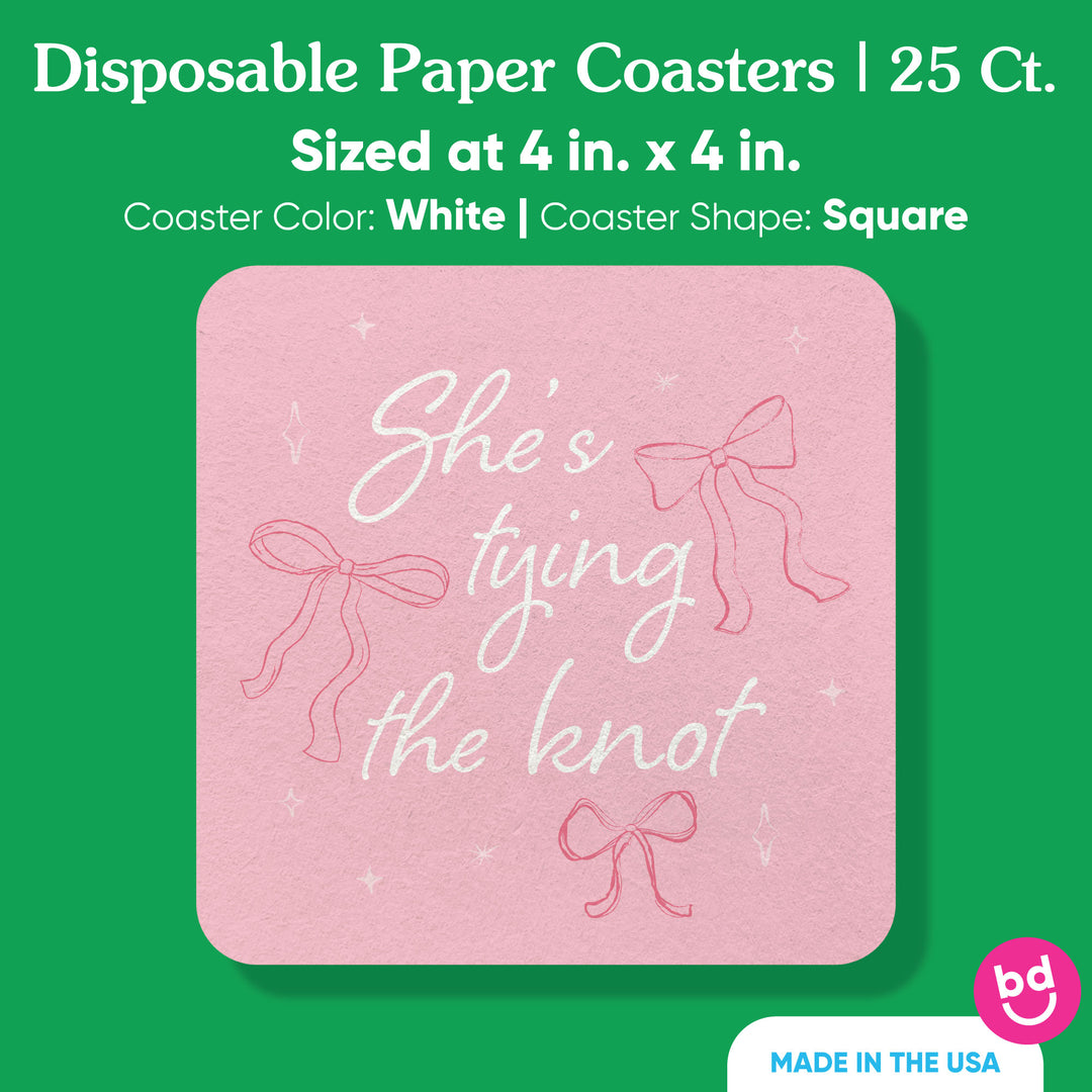 Drink Coasters - Tying The Knot - 25 Ct