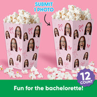 Custom Face - Tying The Knot Popcorn Box - 12 Ct