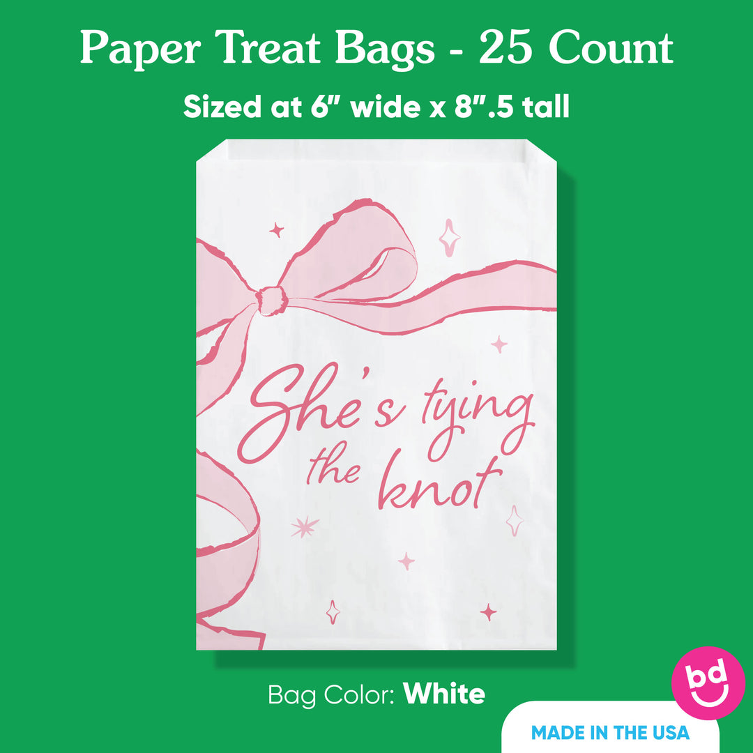 Paper Treat Bags - Tying The Knot - 25 Ct