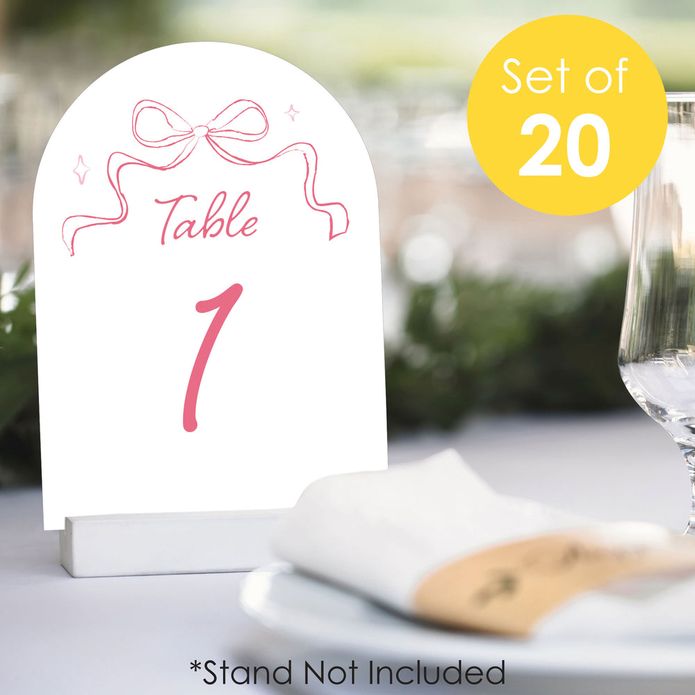 Tying The Knot Table Numbers - 20 Ct