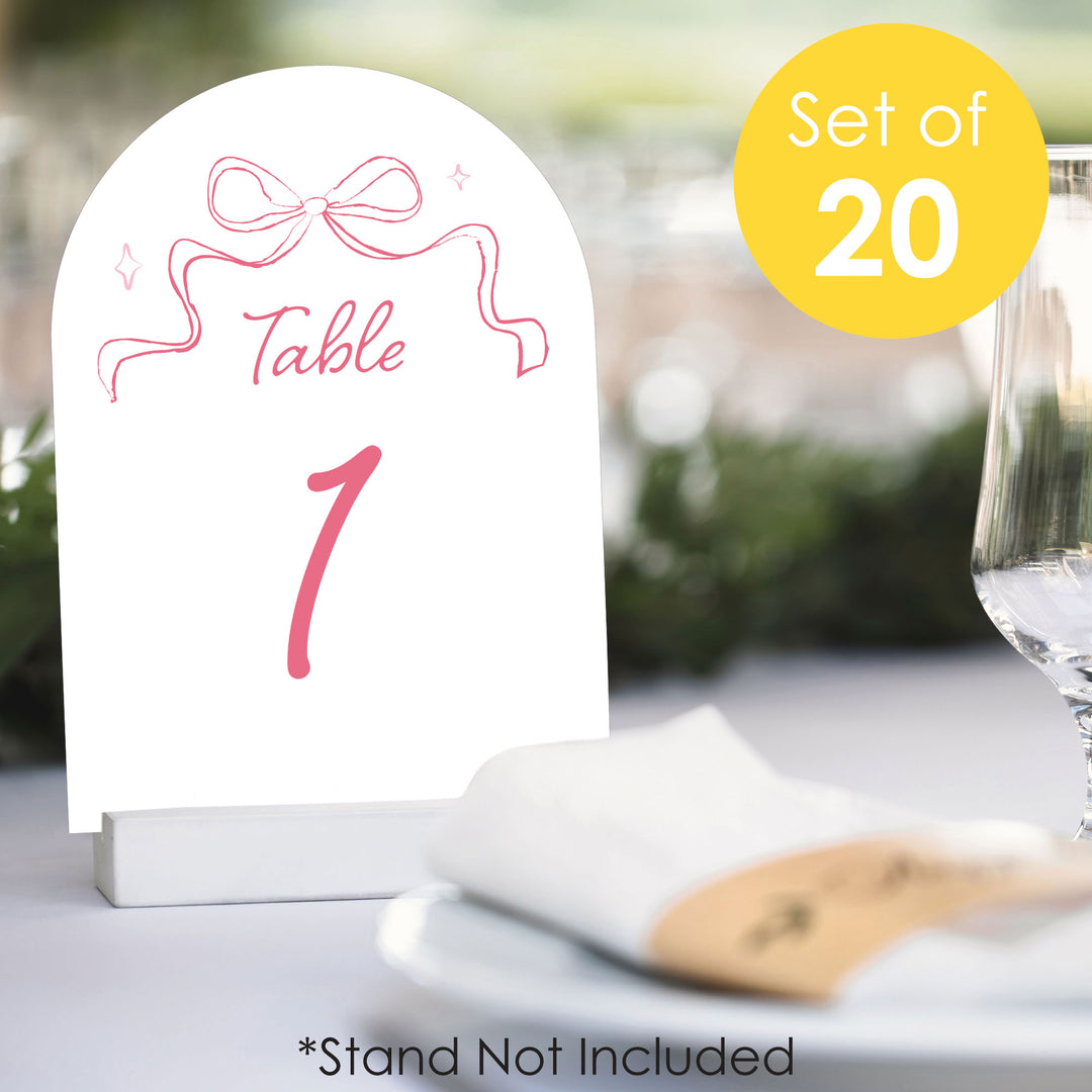 Tying The Knot Table Numbers - 20 Ct