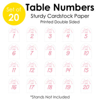 Tying The Knot Table Numbers - 20 Ct