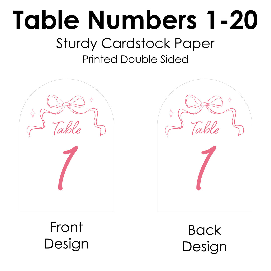 Tying The Knot Table Numbers - 20 Ct