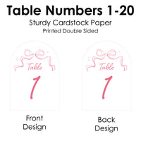 Tying The Knot Table Numbers - 20 Ct