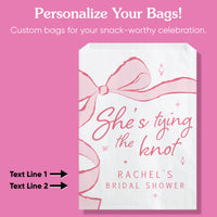 Custom Text Paper Treat Bags - Tying The Knot - 100 Ct
