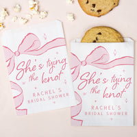 Custom Text Paper Treat Bags - Tying The Knot - 100 Ct