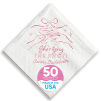 Custom Text - Tying The Knot Napkins