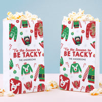 Custom Text Popcorn Bags - Ugly Sweater - 25 Ct