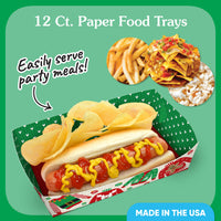 Ugly Sweater Paper Food Trays - 12 Ct
