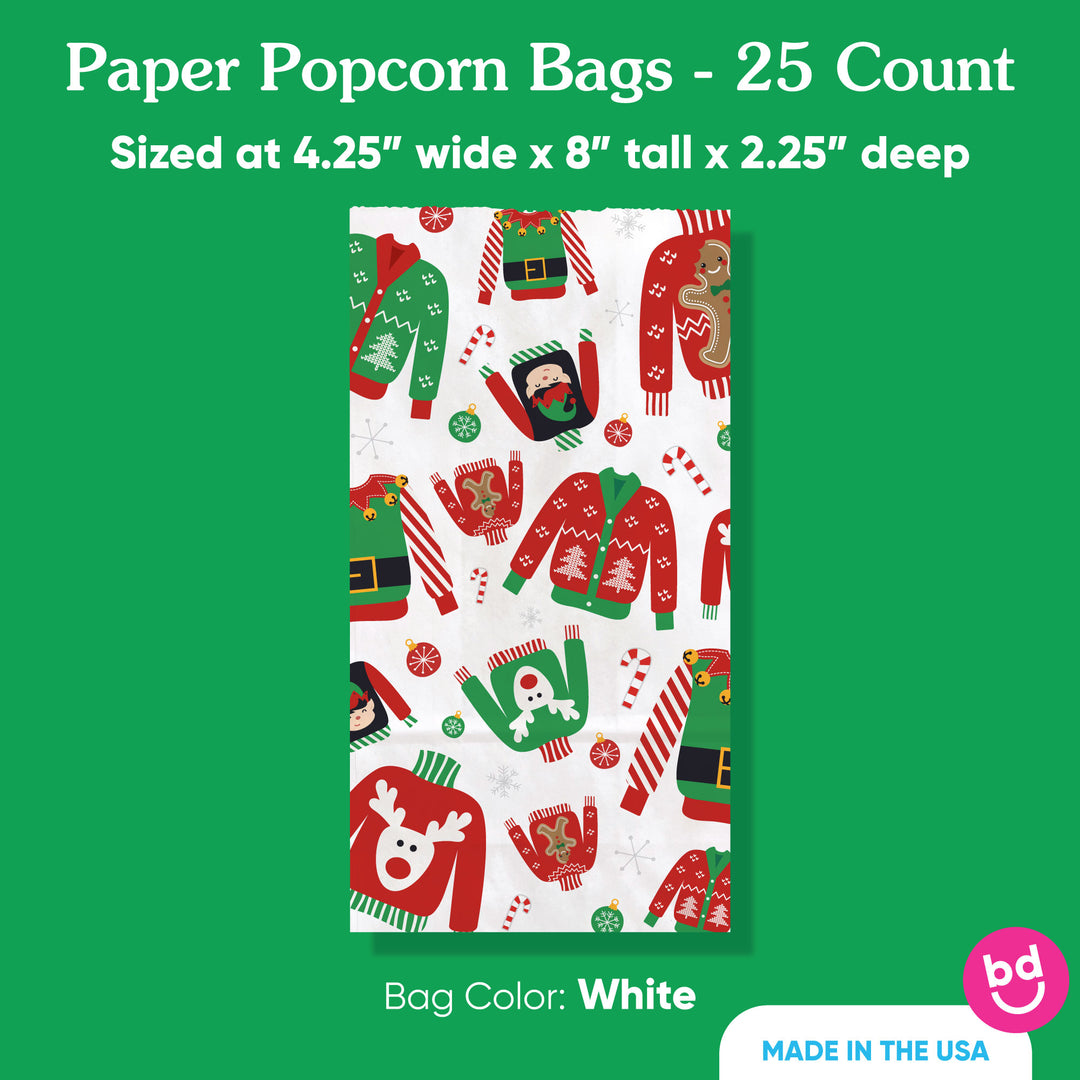 Popcorn Bags - Ugly Sweaters - 25 Ct