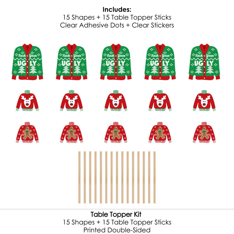 Ugly Sweater - Table Toppers - 15 Ct