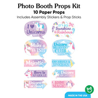 Unicorn Funny Photo Props - 10 Ct
