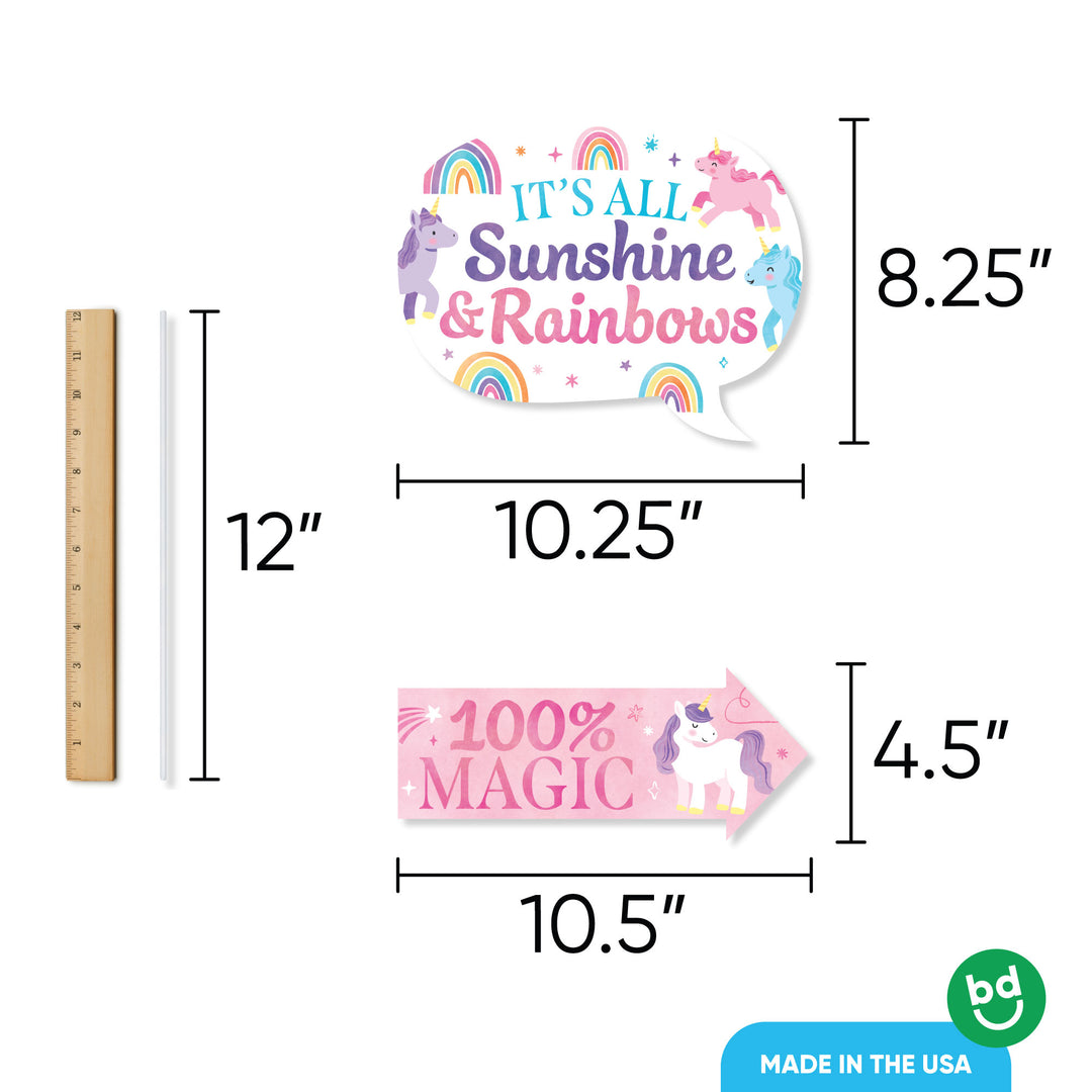 Unicorn Funny Photo Props - 10 Ct