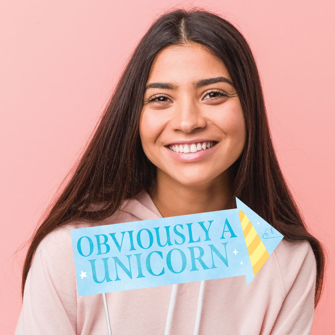 Unicorn Funny Photo Props - 10 Ct