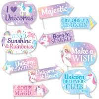Unicorn Funny Photo Props - 10 Ct