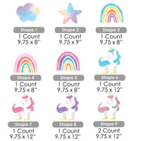 Unicorn Lawn Decorations - 10 Pc