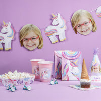 Custom Face Garland Banner - Unicorn