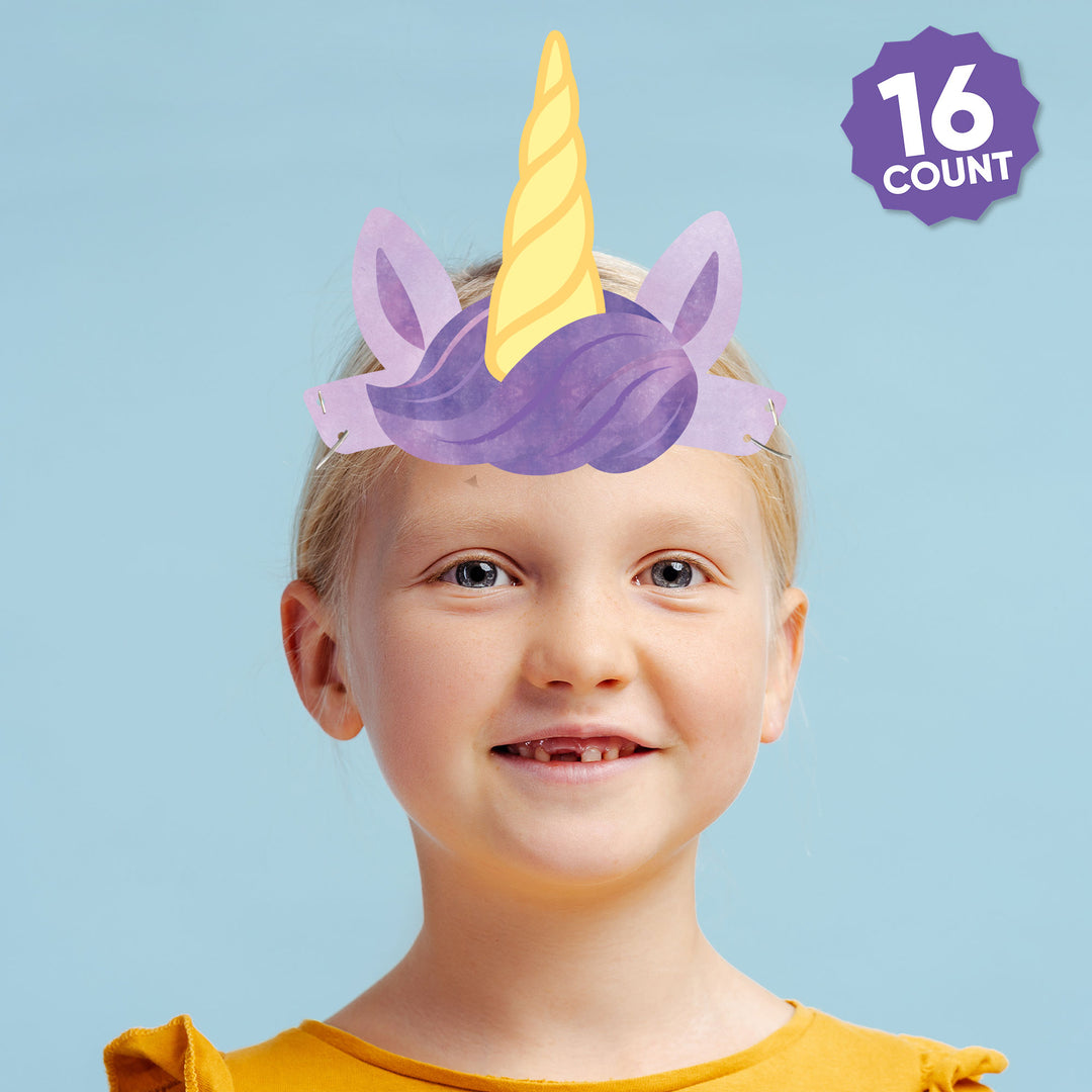 Unicorn party headbands for Kids sleepover 