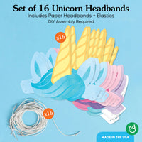 Unicorn Headbands - 16 Ct