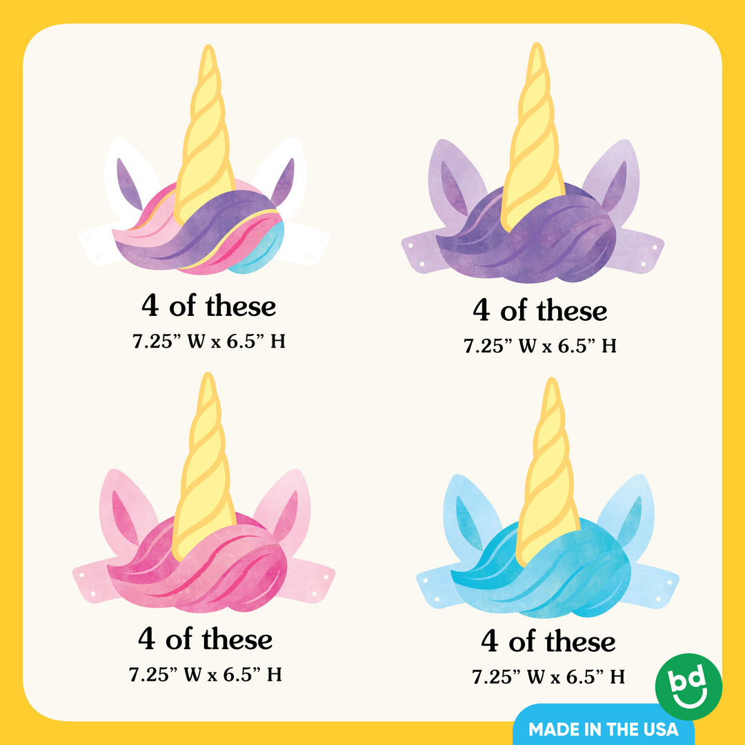 Unicorn Headbands - 16 Ct