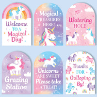 Unicorn Party Signs Set - 6 Ct
