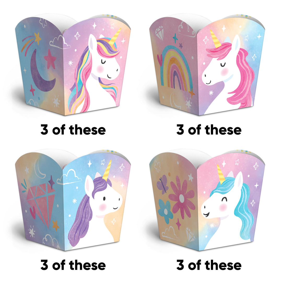 Unicorn Treat Boxes - 12 Ct