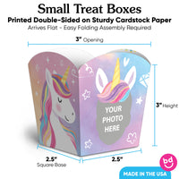 Custom Face Unicorn Treat Boxes - 12 Ct