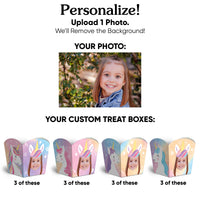 Custom Face Unicorn Treat Boxes - 12 Ct