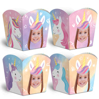 Custom Face Unicorn Treat Boxes - 12 Ct