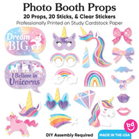 Unicorn Photo Props - 20 Ct