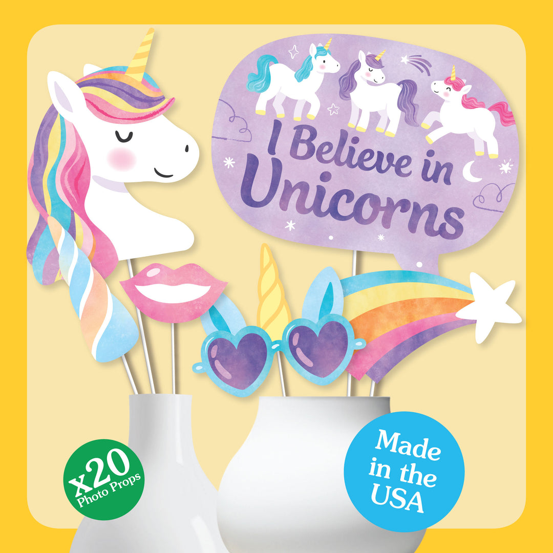 Unicorn Photo Props - 20 Ct