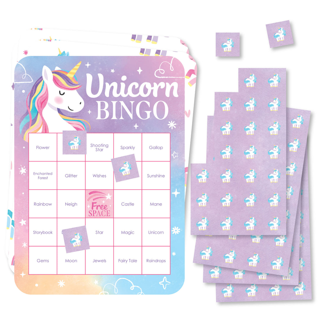 Unicorn Bingo Game - 18 Ct